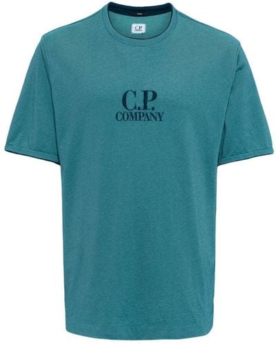 C.P. Company Logo-print Crew-neck T-shirt - Blue