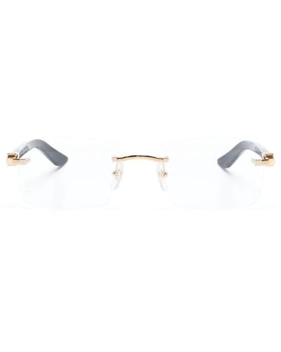 Cartier リムレス スクエア眼鏡フレーム - マルチカラー