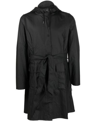Rains Curve Waterproof Coat - Black