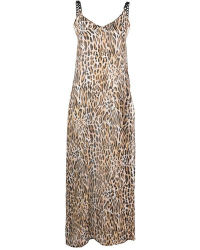 Moschino Vestido de playa con motivo de leopardo - Neutro