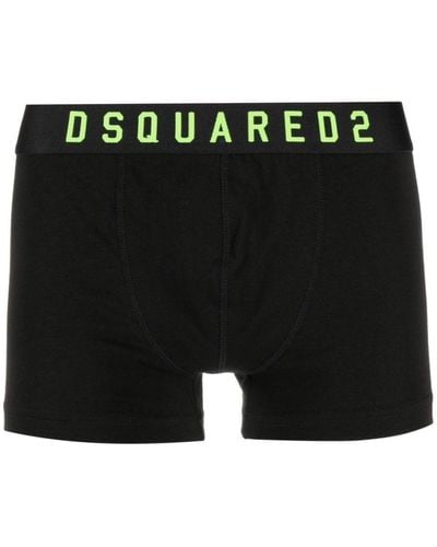 DSquared² Logo-tape Two-tone Boxers - Black