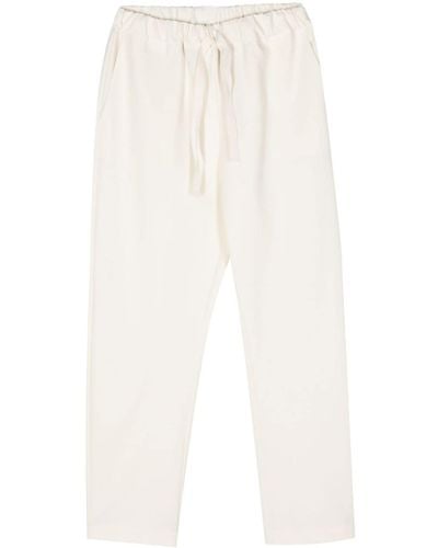 Semicouture Tapered Cropped Trousers - White