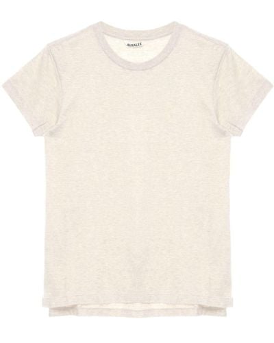 AURALEE Crew Neck Cotton T-shirt - White