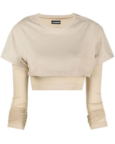 Jacquemus Le Double T-shirt Layered Top - Natural