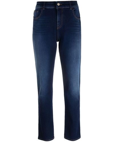 Emporio Armani Slim-Fit-Jeans mit Logo - Blau