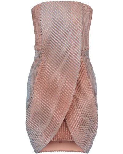 Giorgio Armani Ombré-ribbed Mini Dress - Pink