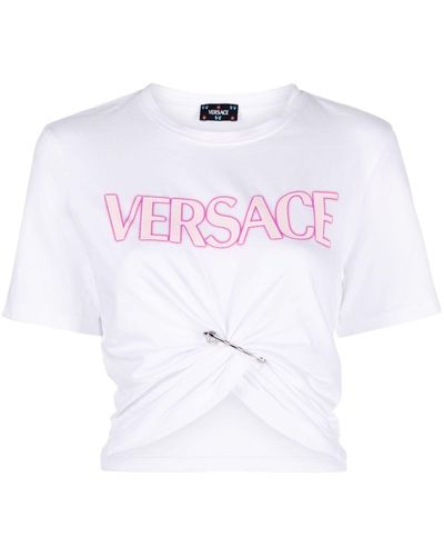 Versace T-Shirt mit Logo - Pink