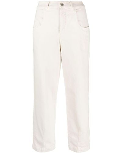 Eleventy Wide-leg Cotton Jeans - White