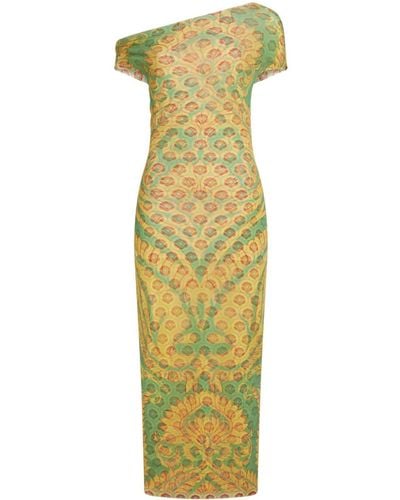 Etro Midi-jurk Met Print - Geel