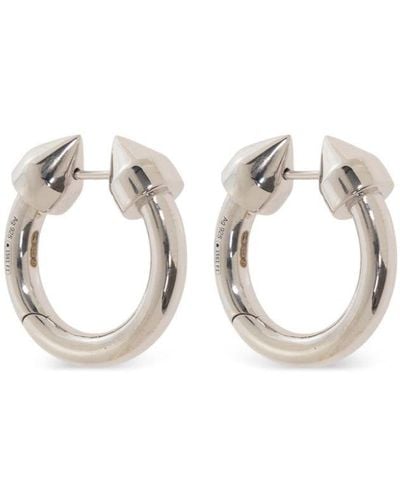 Balenciaga Force Spike Earrings - White