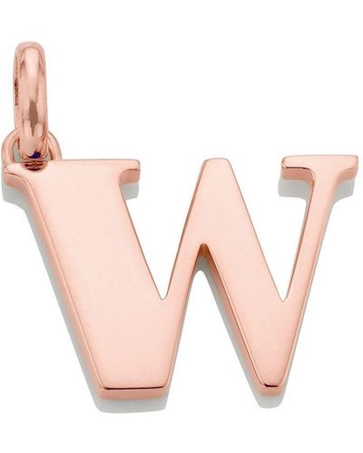 Monica Vinader Charm con colgante de W - Rosa