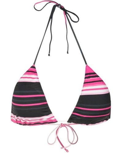 Clube Bossa Aava Stripe-print Bikini Top - Pink