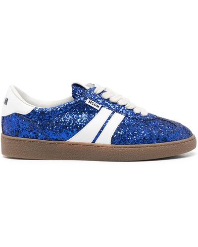 MSGM Retro Glitter Sneakers - Blau