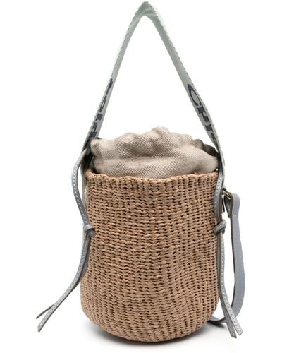 Chloé Small Woody Bucket Bag - Natural