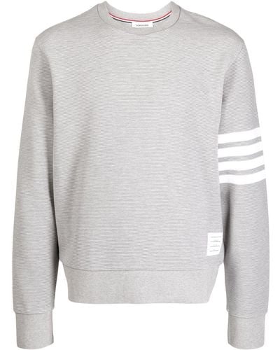 Thom Browne 4-bar Stripe Sweatshirt - White