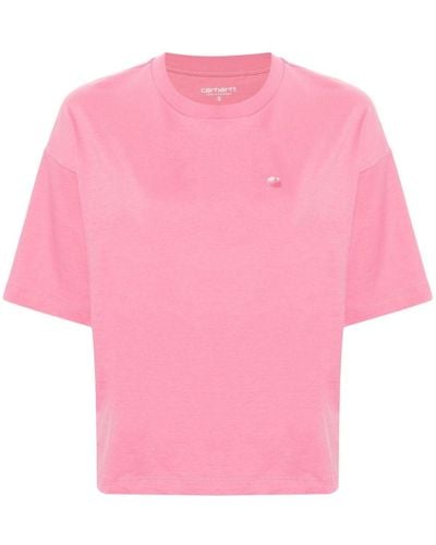 Carhartt Camiseta con logo bordado - Rosa