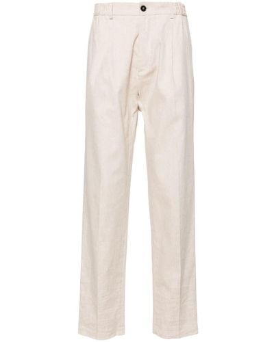 Cruciani Linen Blend Chino Trousers - Natural