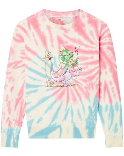 Stella McCartney Sweater Met Tie-dye Print - Roze