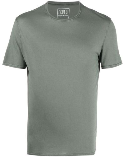 Fedeli Short-sleeve Cotton T-shirt - Green