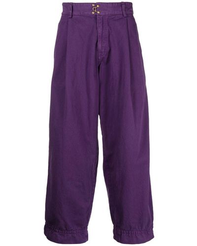 Kolor Straight-leg Chino Trousers - Purple