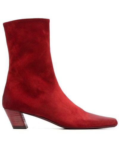 Marsèll Square-toe Ankle Boots - Red