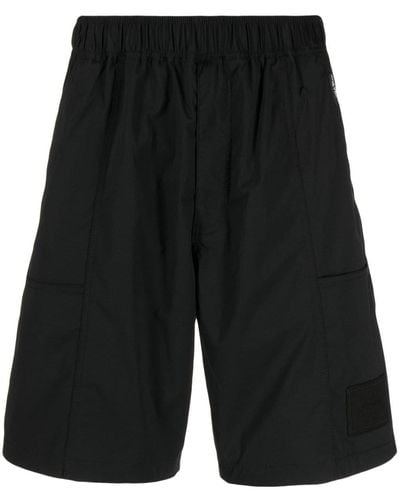 Izzue Logo-patch Elasticated-waistband Shorts - Black