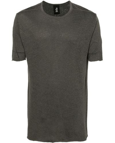 Thom Krom Jersey-T-Shirt mit Einsätzen - Grau