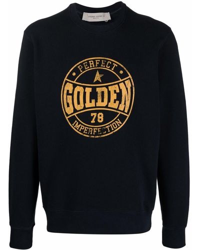 Golden Goose Sweatshirt mit Logo-Print - Blau