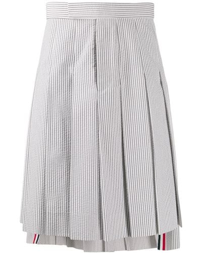 Thom Browne Seersucker Classic Rise Skirt - Multicolour
