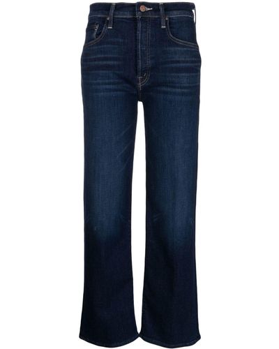 Mother Bootcut-Jeans mit hohem Bund - Blau