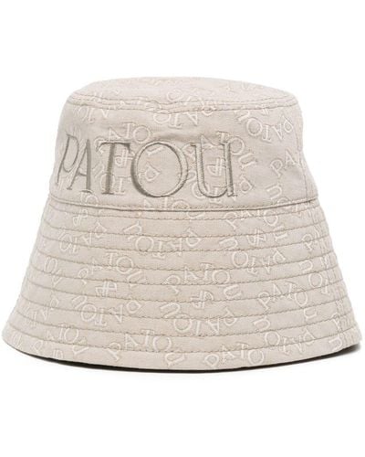 Patou Logo-print Bucket Hat - Natural