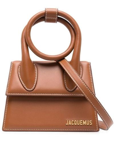 Jacquemus Le Chiquito Noeud ハンドバッグ - ブラウン