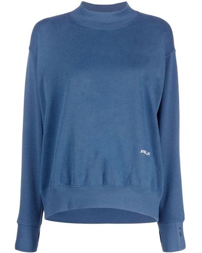 Polo Ralph Lauren Mock-neck Drop-shoulder Sweatshirt - Blue