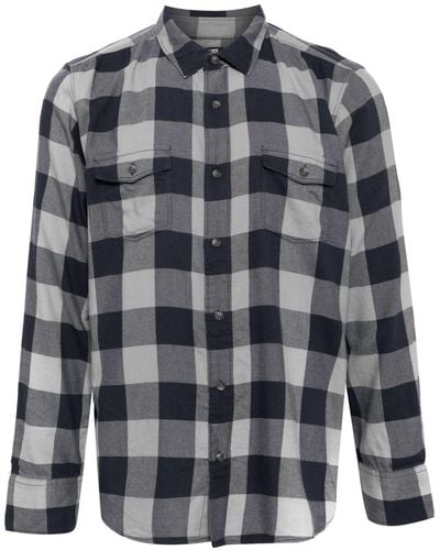 PAIGE Everett Check-pattern Shirt - Grijs