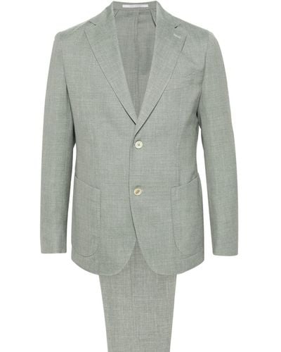 Eleventy Single-breasted Wool-blend Suit - Grey