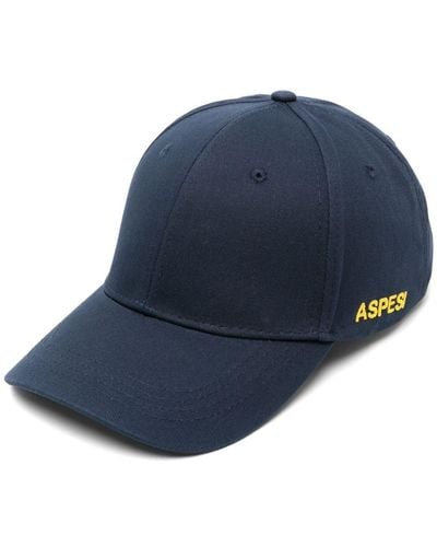 Aspesi Curved-peak Cotton Baseball Cap - Blue