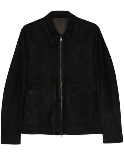 Salvatore Santoro Suede Leather Jacket - Black