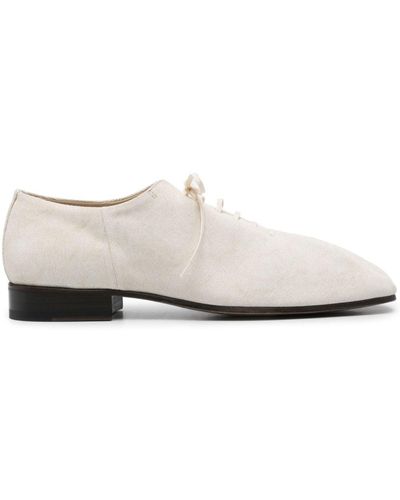 Lemaire Squared Canvas Derby Shoes - White