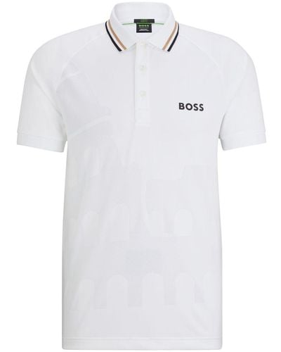 BOSS X Matteo Berrettini Jacquard-jersey Polo Shirt - White
