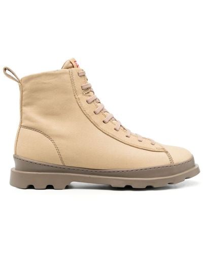 Camper Brutus Lace-up Ankle Boots - Natural
