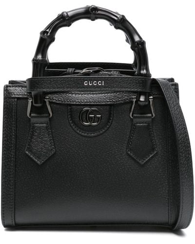 Gucci Diana Leren Shopper - Zwart