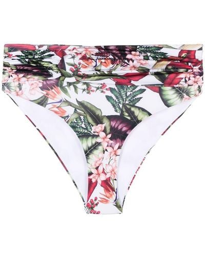 Alexandra Miro Floral-print Bikini Bottoms - White