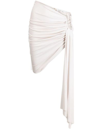 Christopher Esber Minifalda drapeada con diseño fruncido - Blanco