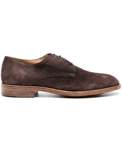 Moma Lace-up Suede Derby Shoes - Brown