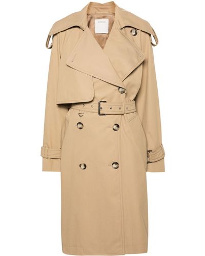 Sportmax Belted Cotton Trench Coat - Natural