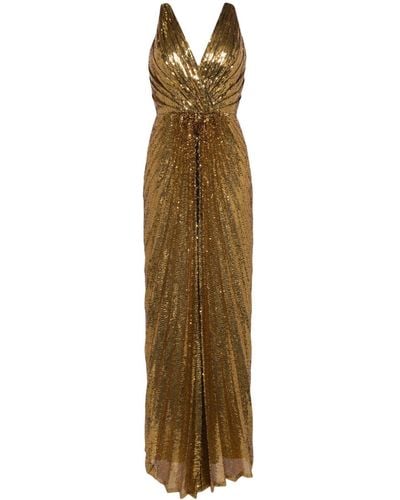 SemSem Sequin-embellished Sleeveless Gown - Metallic
