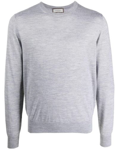 Canali Pull en maille fine - Gris