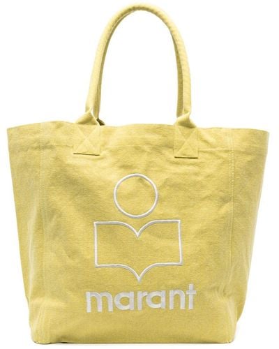 Isabel Marant Shopper Met Geborduurd Logo - Geel