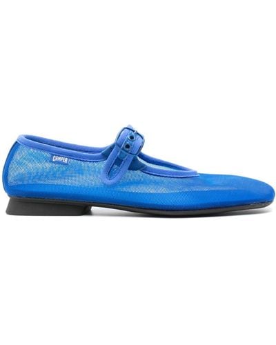 Camper Casi Myra Mesh-panelling Ballerina Shoes - Blue