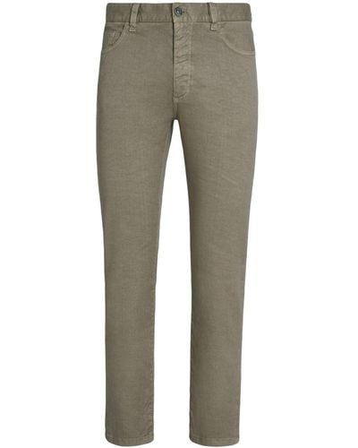 Zegna Roccia Mid-rise Skinny Jeans - Grey